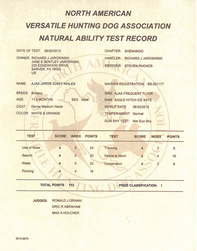 Josey NAVHDA Perfect Score